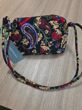 Vera Bradley Midnight Garden Paisley Blake Crossbody Bag